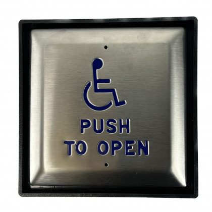 Square Handicap Push Plate 4-1/2" Square